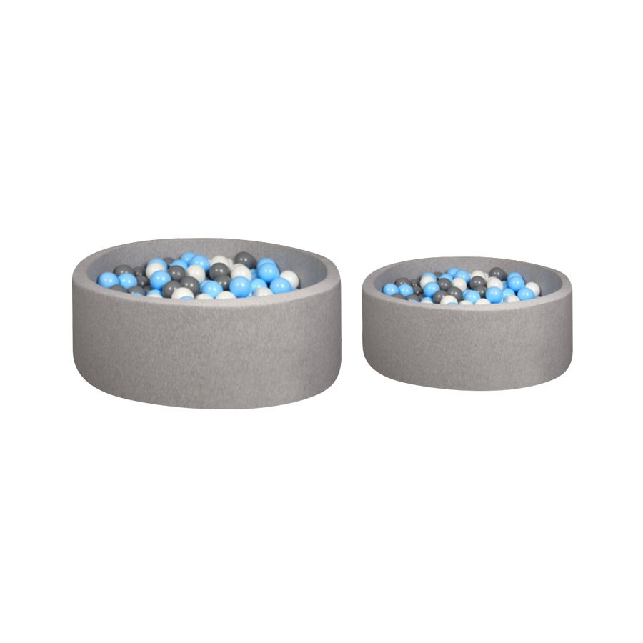 Larisa & Pumpkin - Ball Pit With 200 Balls - Light Grey/Blue/Grey/White - XL