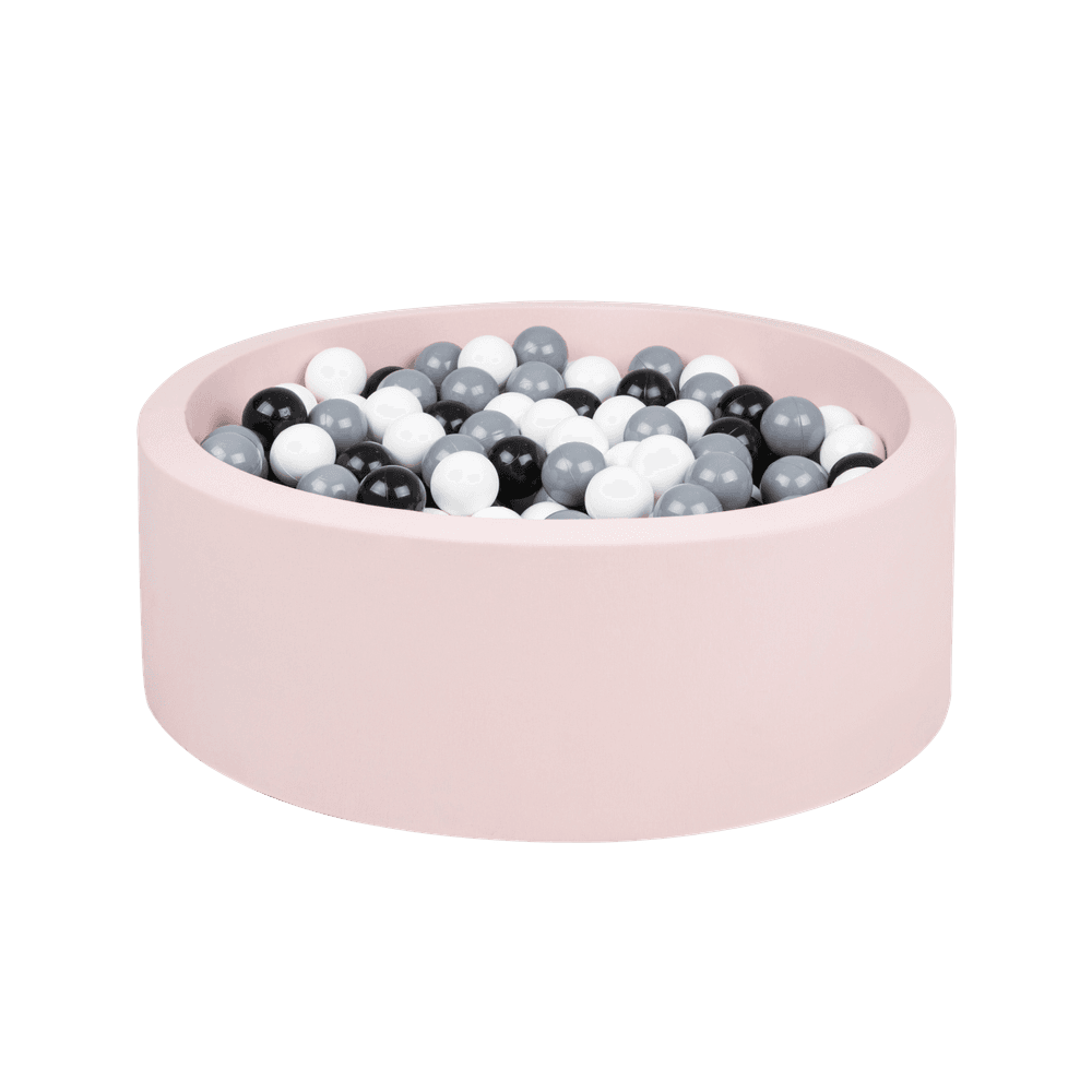 Larisa & Pumpkin - Ball Pit With 200 Balls - Pink/Black/Grey/White - XL