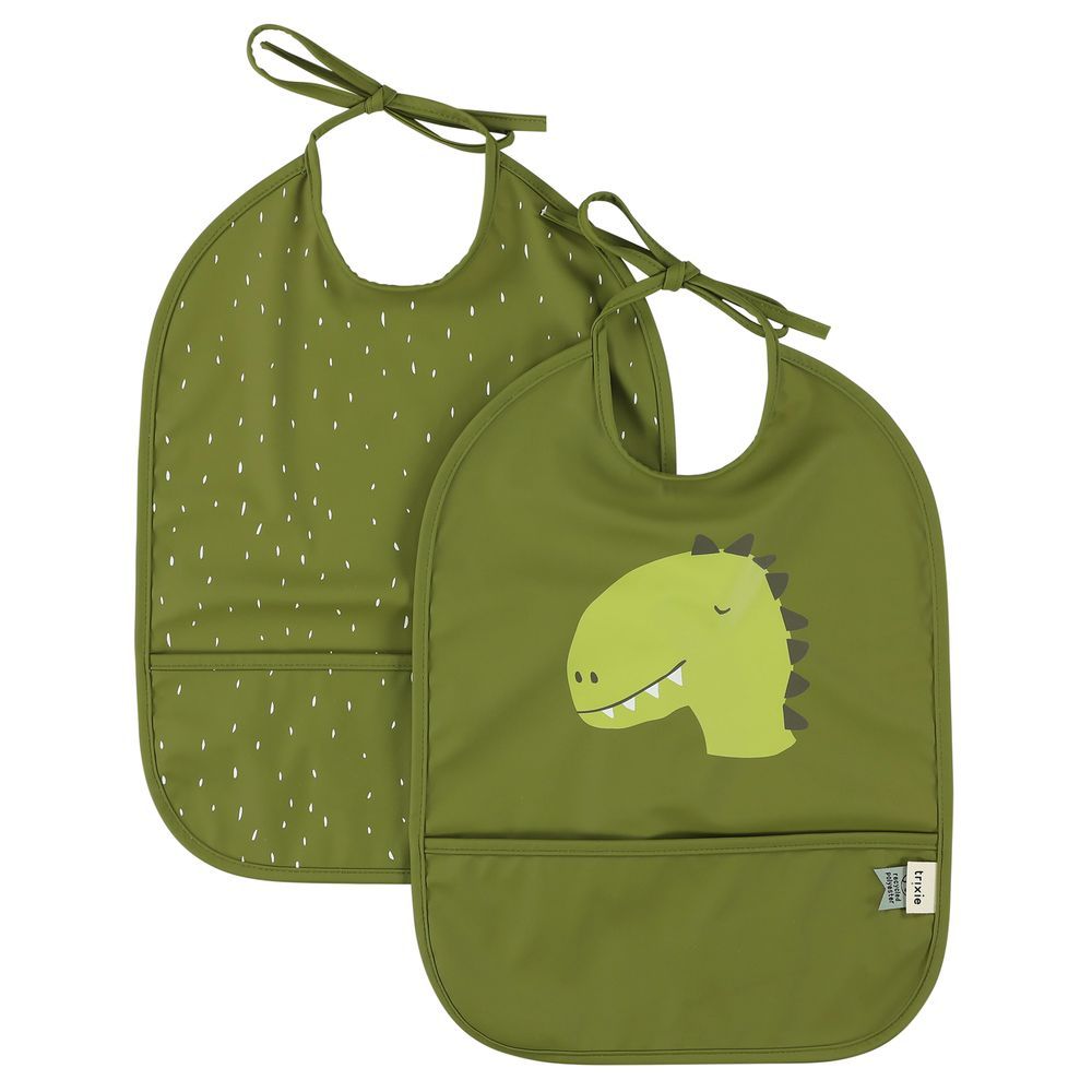 Trixie - 2pc-Set - Waterproof Bib - Mr. Dino