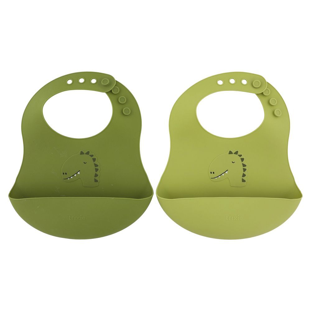 Trixie - Silicone Bib Pack of 2 - Mr. Dino