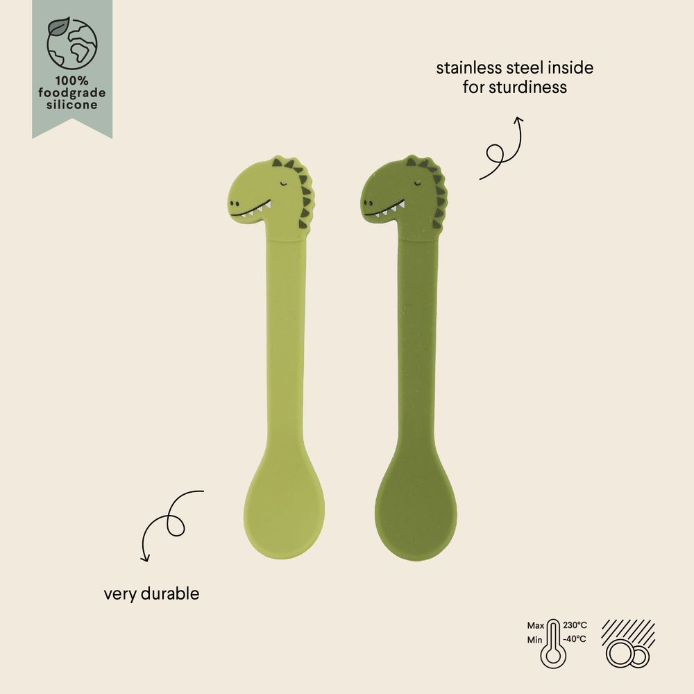 Trixie - Silicone Spoon Pack of 2 - Mr. Dino