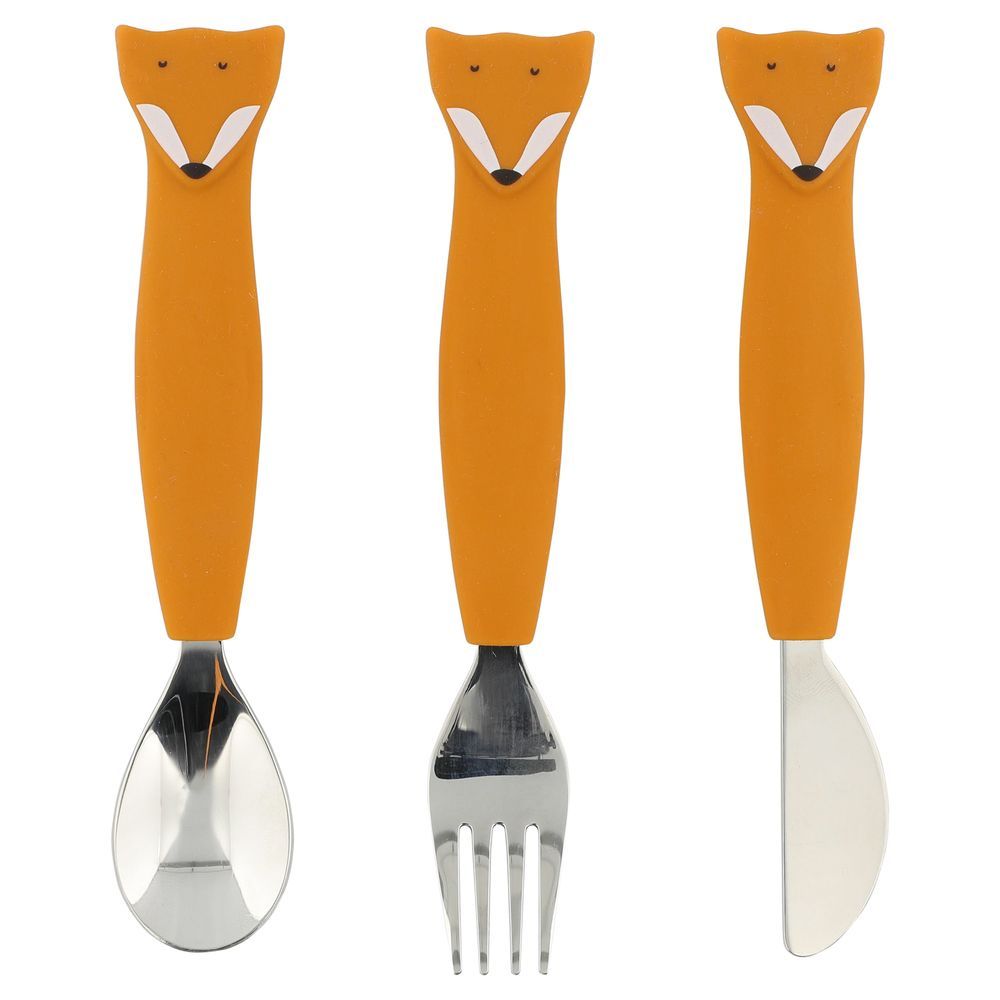 Trixie - Stainless Steel Cutlery Set W/Silicone Handle - Mr. Fox