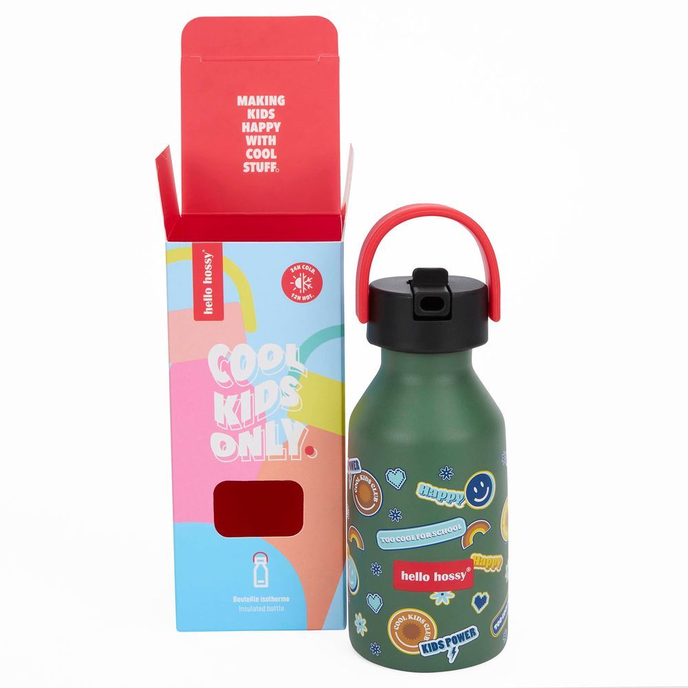 Hello Hossy - Stainless Steel Water Bottle - Smiley - 350 ml