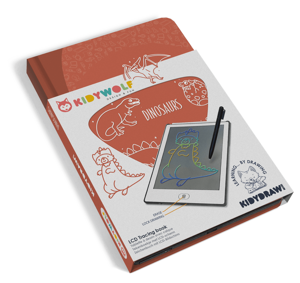 Kidywolf - Kidydraw Mini LCD Tracing Book - Dino's