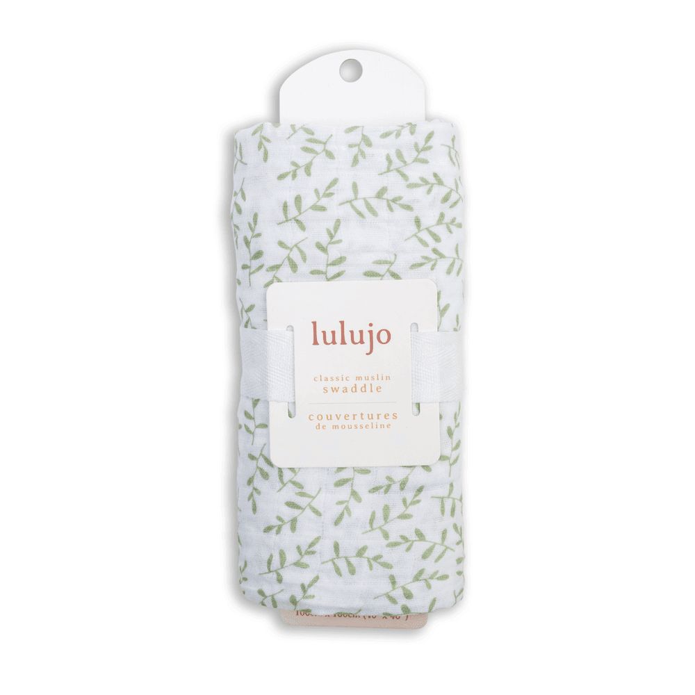 Lulujo - Muslin Swaddle - Greenery - Large