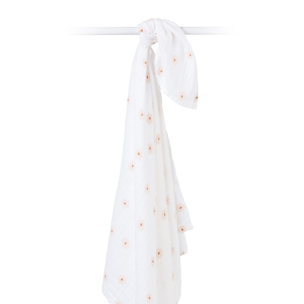 Lulujo - Muslin Swaddle - Daisies - Large