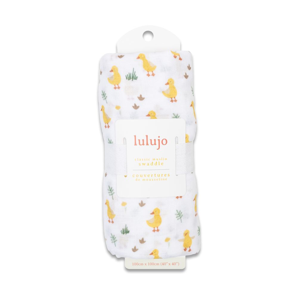 lulujo - Ducks Muslin Swaddle - Large