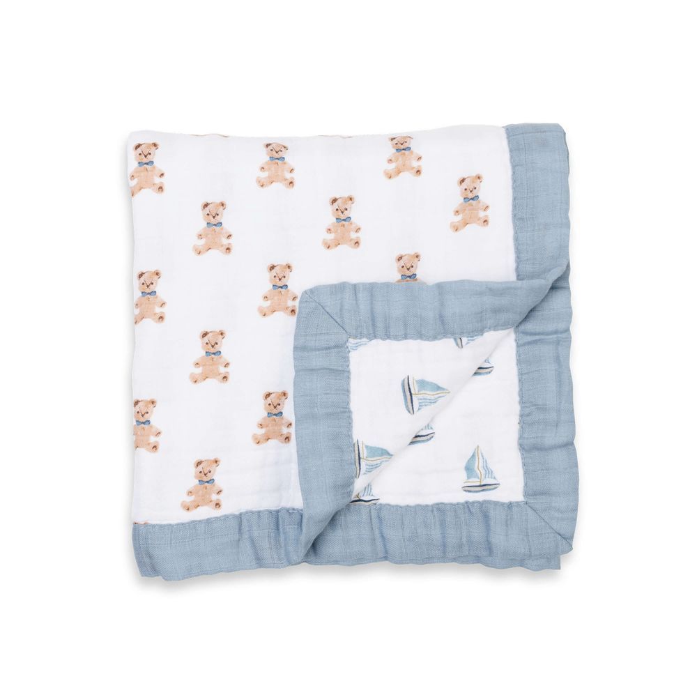 lulujo - Vintage Teddy & Sailboat Dream Blanket