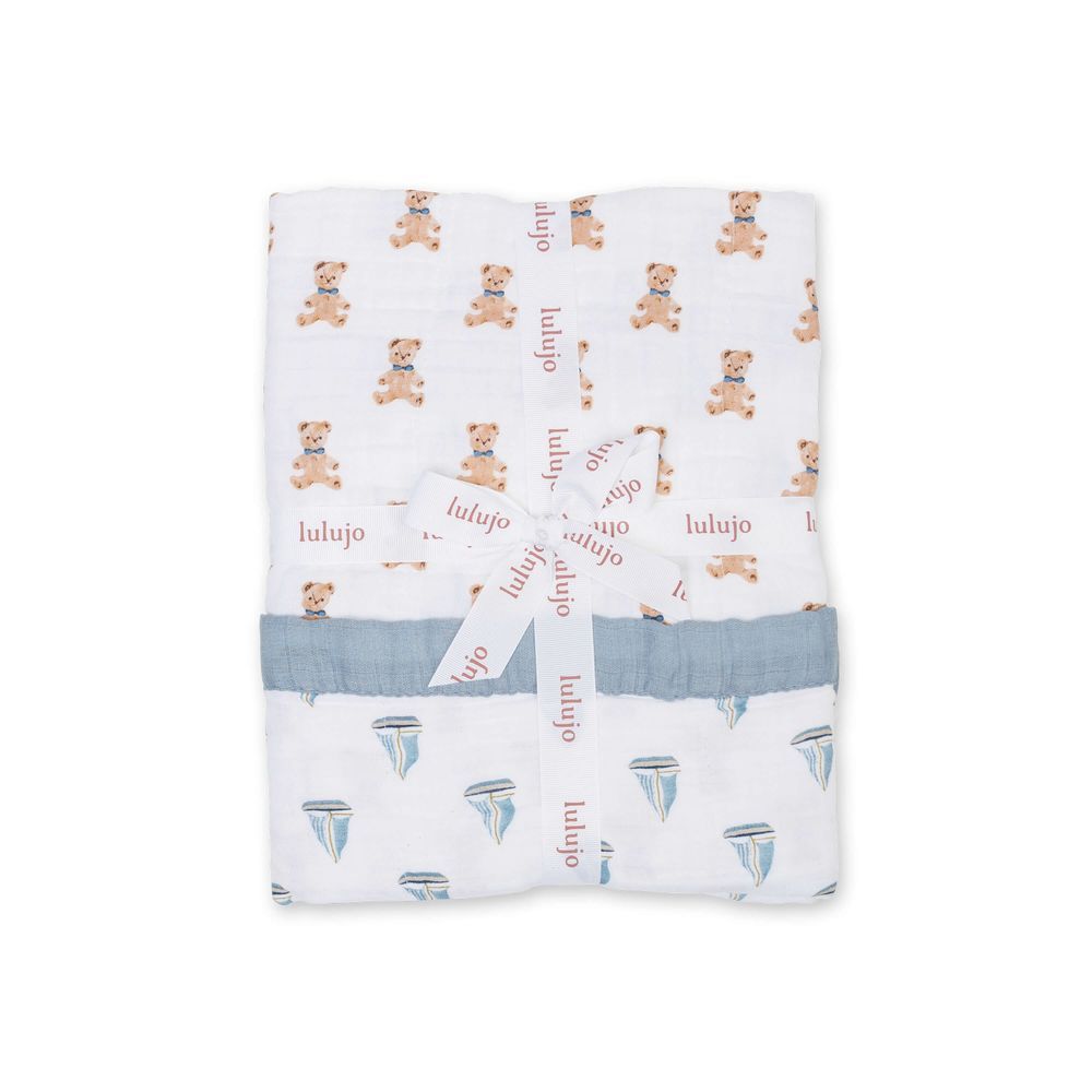 lulujo - Vintage Teddy & Sailboat Dream Blanket