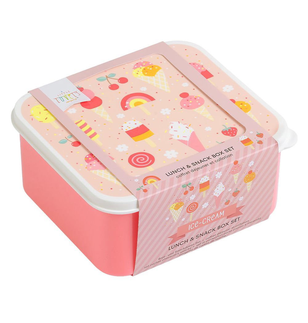 A little Lovely Company - Lunch and Snack Box Set - Ice Cream