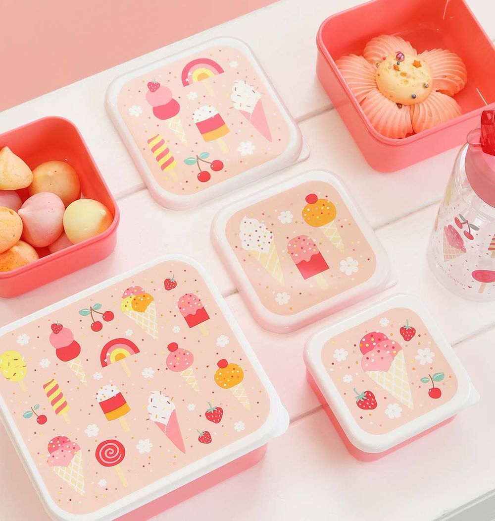 A little Lovely Company - Lunch and Snack Box Set - Ice Cream