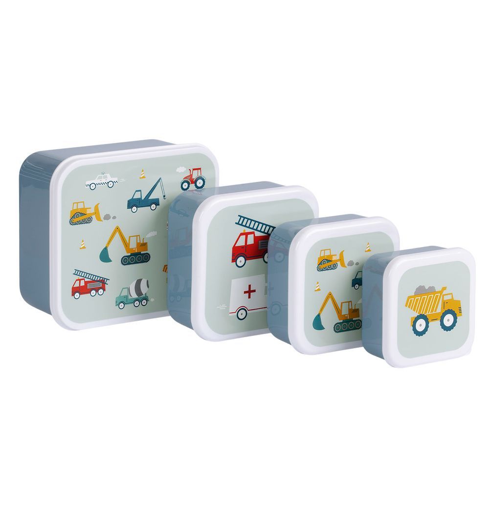 A little Lovely Company - Lunch and Snack Box Set - Vehicles