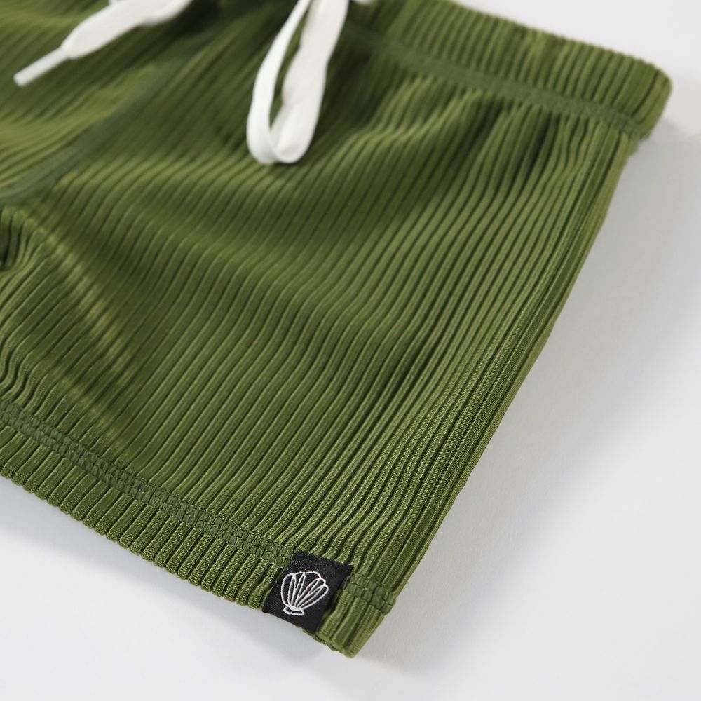 Beach & Bandits - Ribbed Swimshorts - Pesto