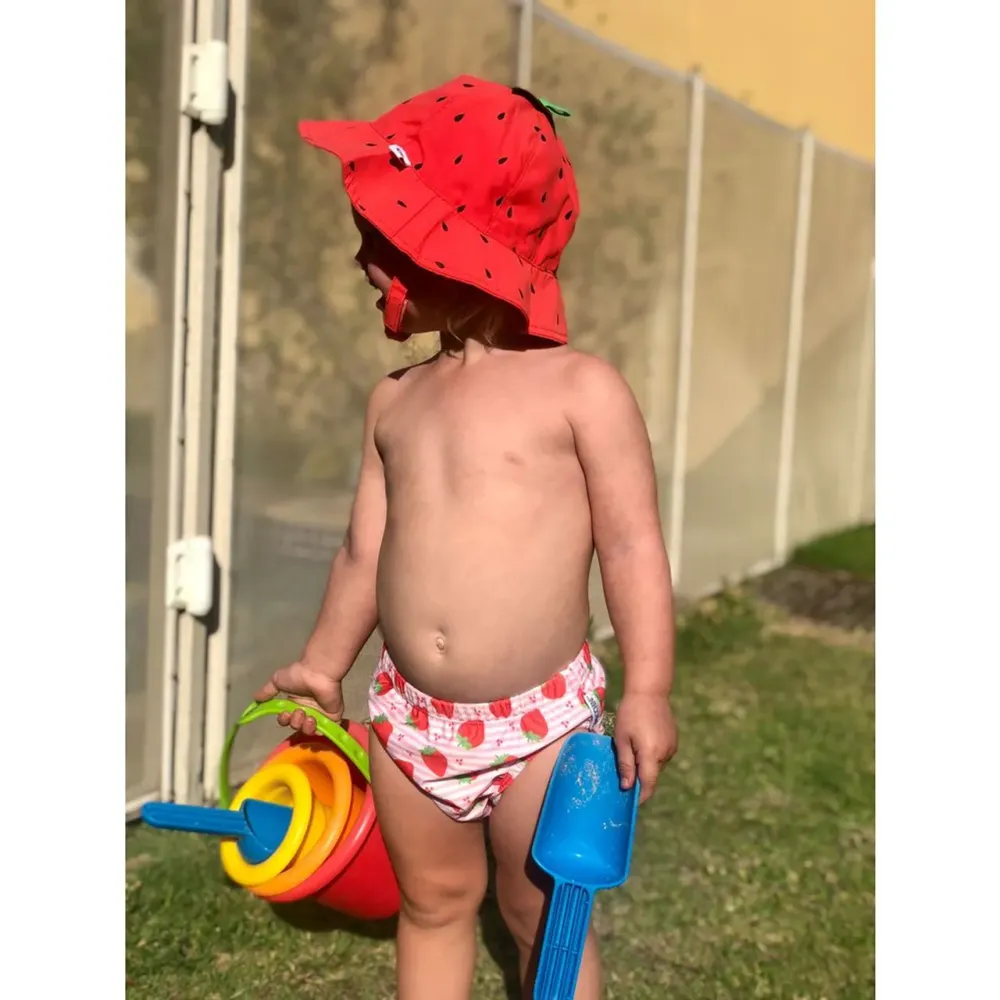 Zoocchini - Baby Swim Diaper & Sun Hat - Strawberry Delight