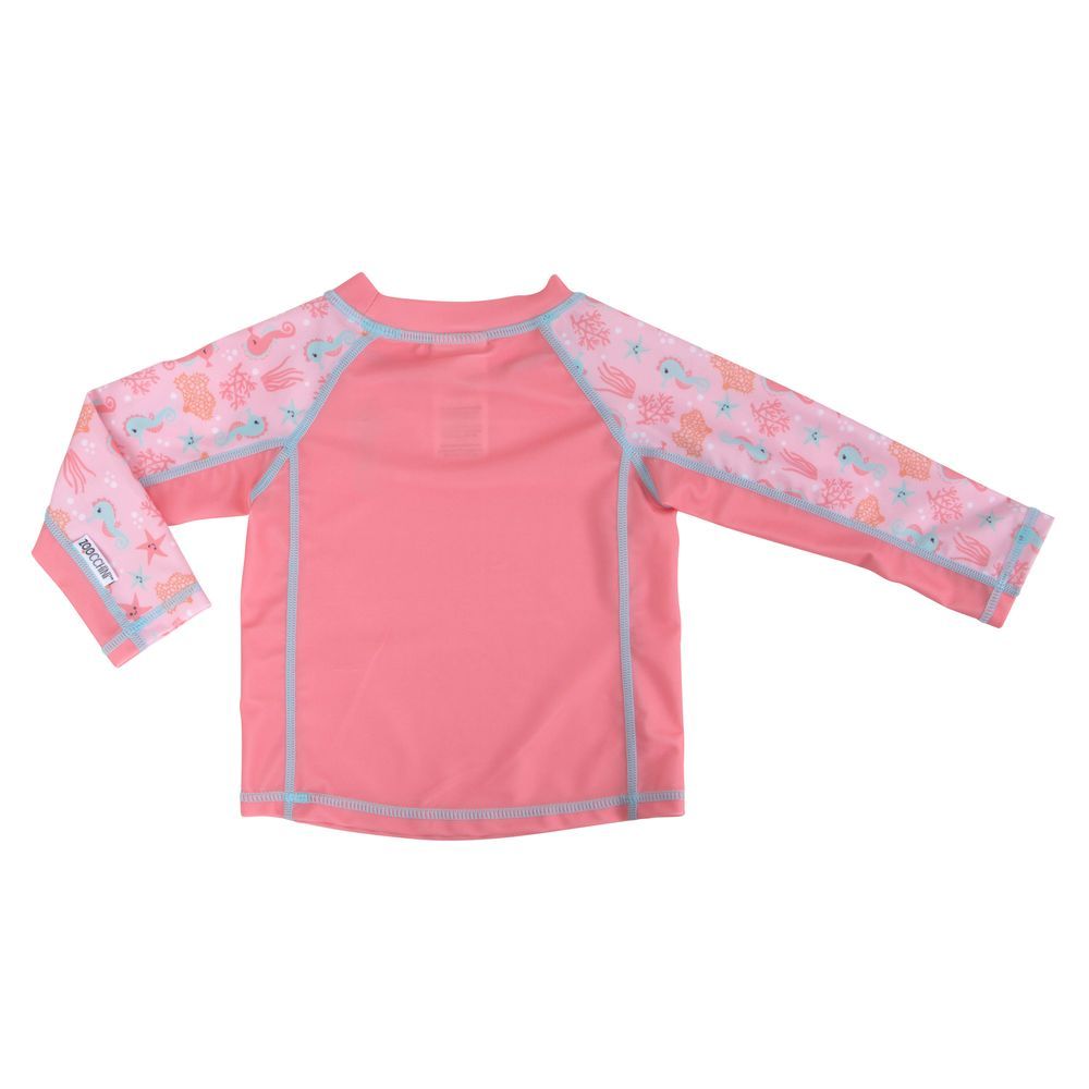 Zoocchini - Baby Rash Guard Long Sleeved Swim Top - Seahorse