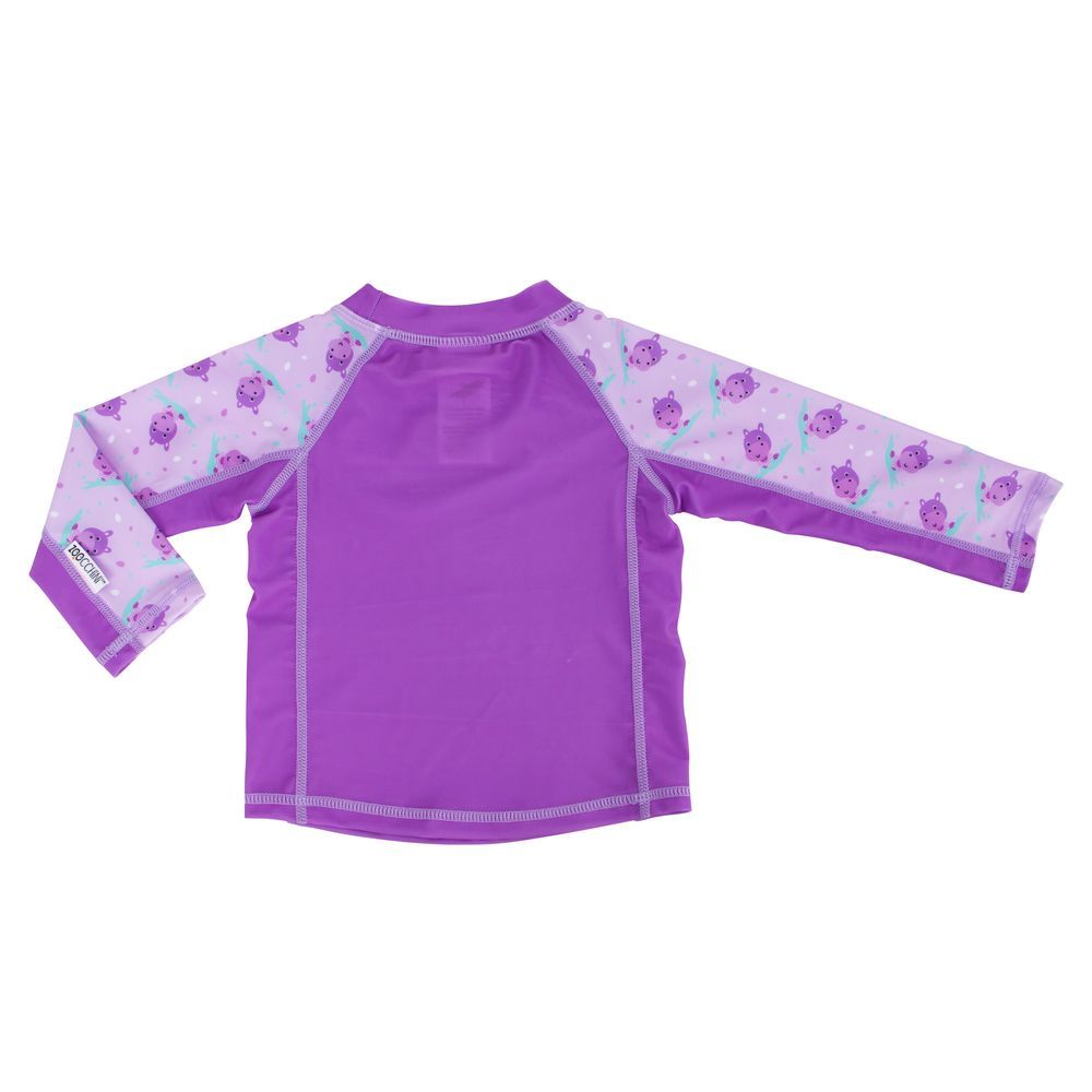 Zoocchini - Baby Rash Guard Long Sleeved Swim Top - Hippo