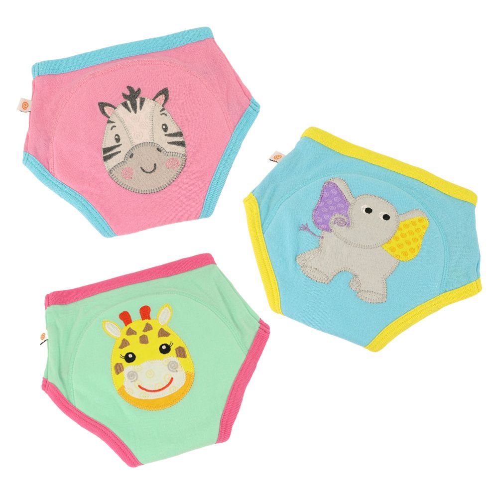 Zoocchini - Girl's Potty Training Pants - Zoo Friends - Pack of 3