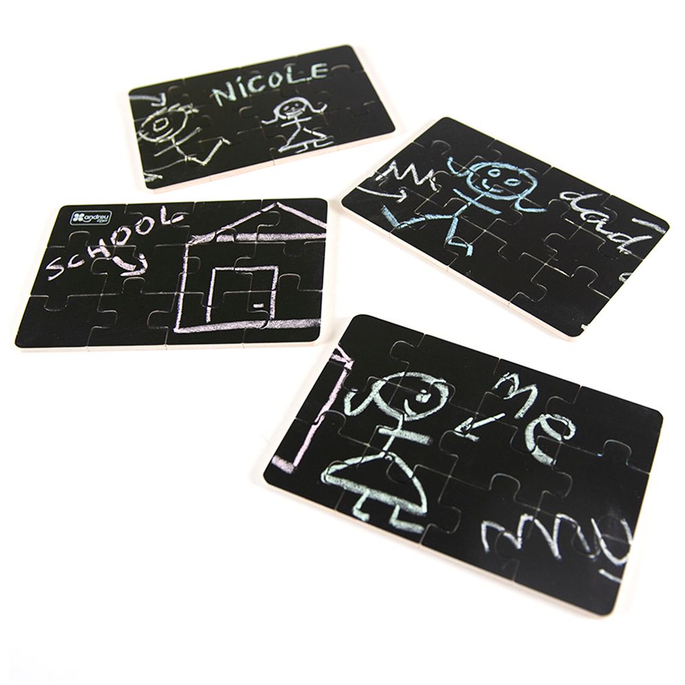 Andreu Toys - 4 Puzzles Blackboard Diorama