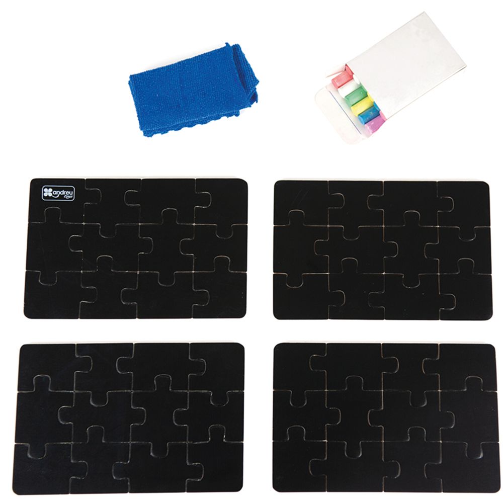 Andreu Toys - 4 Puzzles Blackboard Diorama