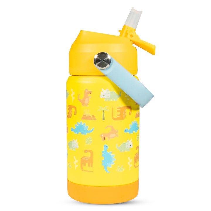 Waicee - Dinosaur 2.0 Water Bottle W/ Handle - 350ml - Yellow