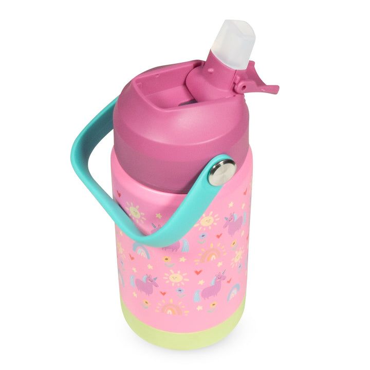 Waicee - Pink Unicorn 2.0 Water Bottle W/ Handle - 350ml - Pink