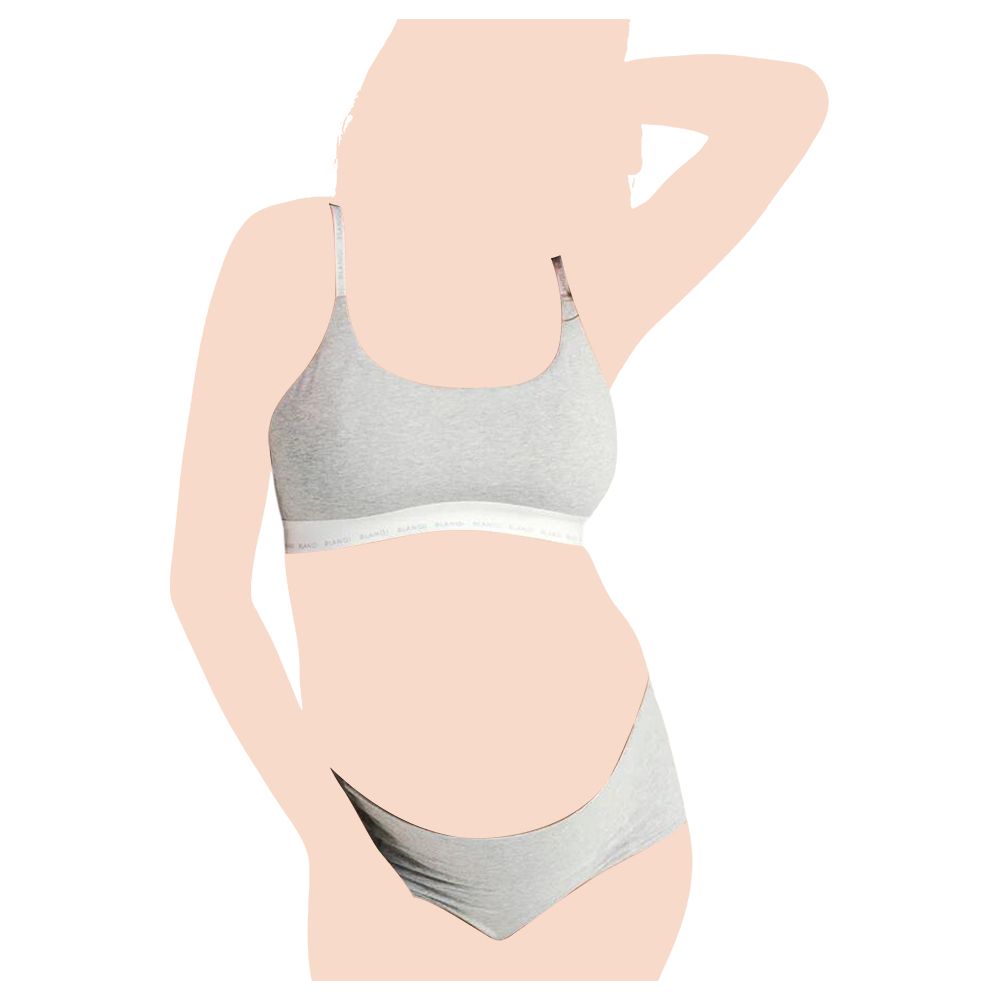 Mums & Bumps - Blanqi - Soft Adjustable Maternity & Postpartum Bra - Heather Grey