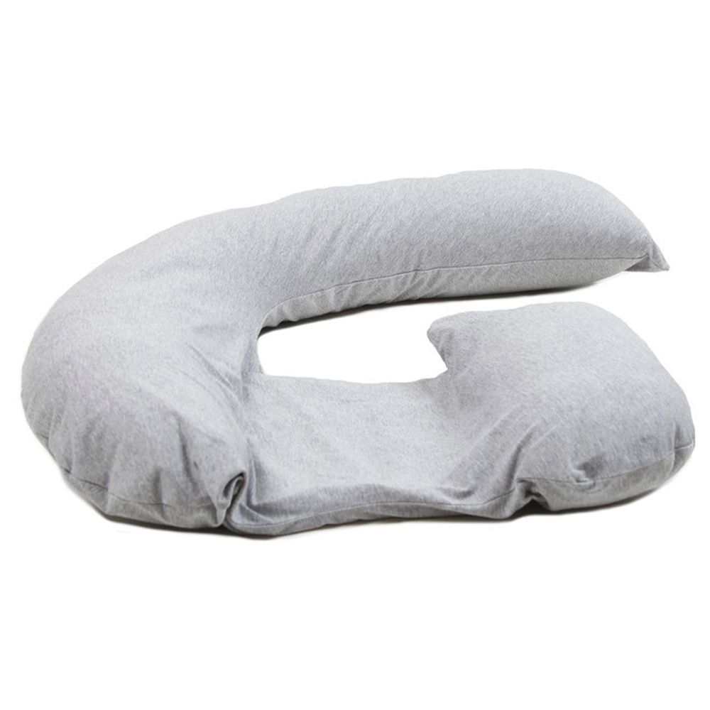 Mums & Bumps - Dreamgenii - Pregnancy, Support & Feeding Pillow - Grey Marl