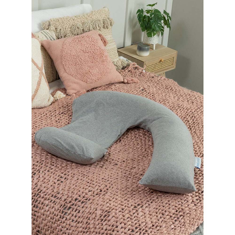 Mums & Bumps - Dreamgenii - Pregnancy, Support & Feeding Pillow - Grey Marl