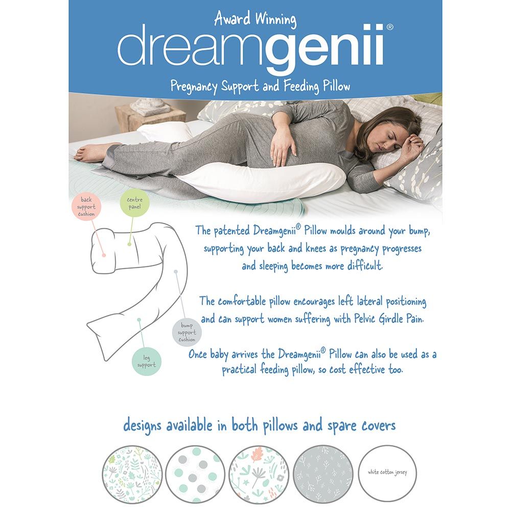 Mums & Bumps - Dreamgenii - Pregnancy, Support & Feeding Pillow - Grey Marl