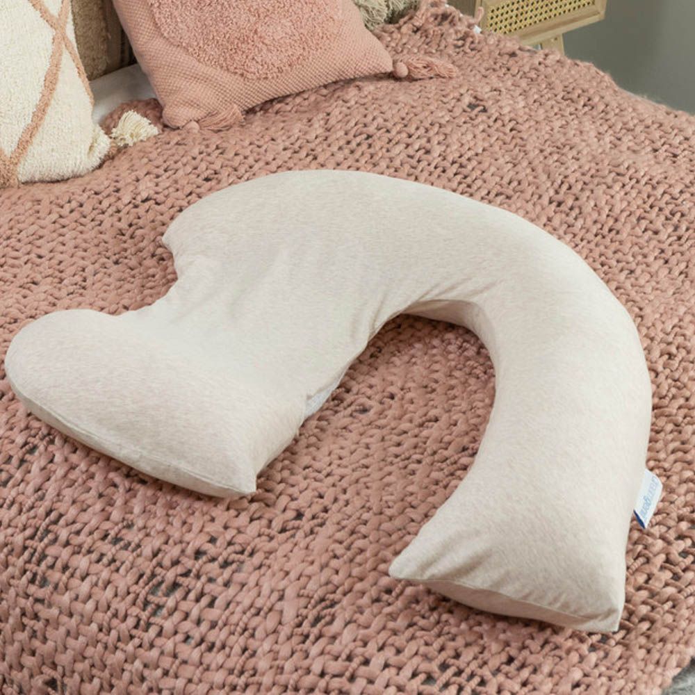 Mums & Bumps - Dreamgenii - Pregnancy, Support & Feeding Pillow - Beige Marl