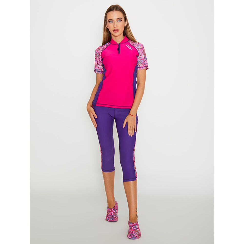 Coega Sunwear - Ladies Short Sleeve Rashguard - Pink