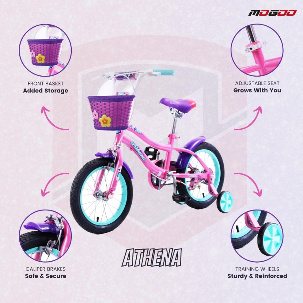 Mogoo - Athena 16 Inch Kids Bicycle - Pink