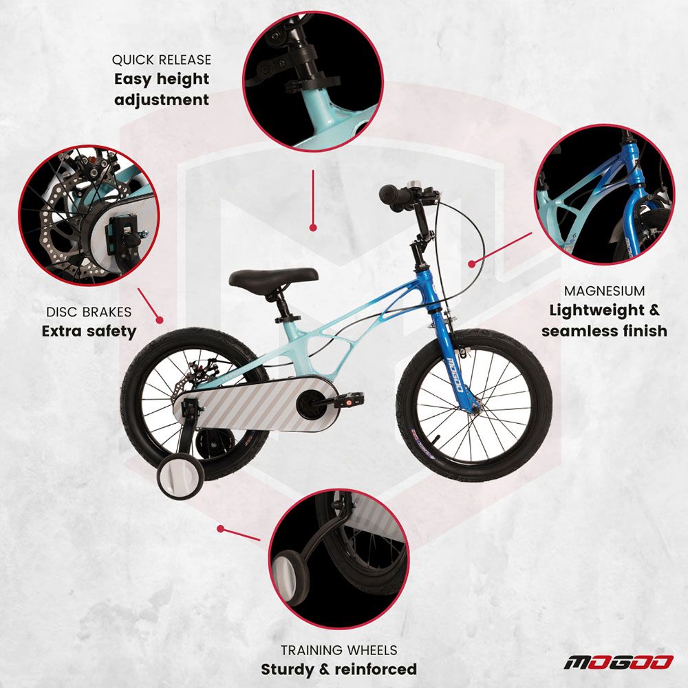 Mogoo - Horizon Kids Magnesium Bike - 16-Inch - Blue