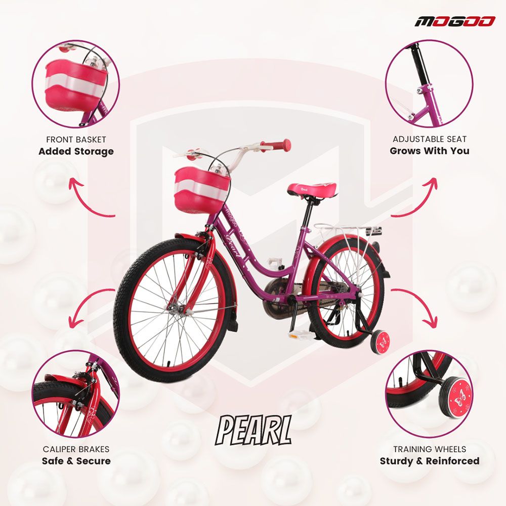 Mogoo - Pearl Girls Bike - 16-Inch - Purple