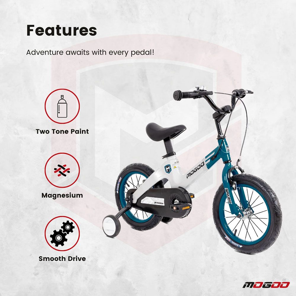 Mogoo - Spark Kids Magnesium Bike - 16-Inch - Turquoise