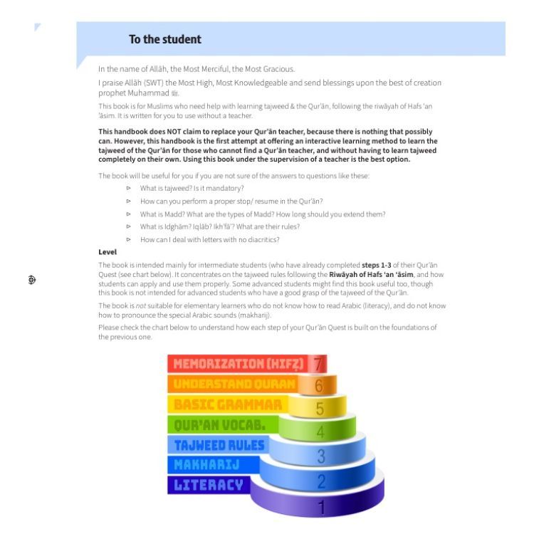 كتاب Learner's Handbook of Tajweed