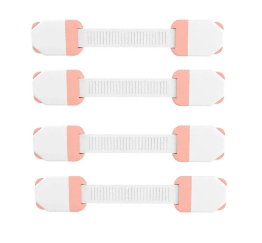 Pikkaboo - Baby Guard Ultimate Safety Lock - Peach/White - 4 Pcs