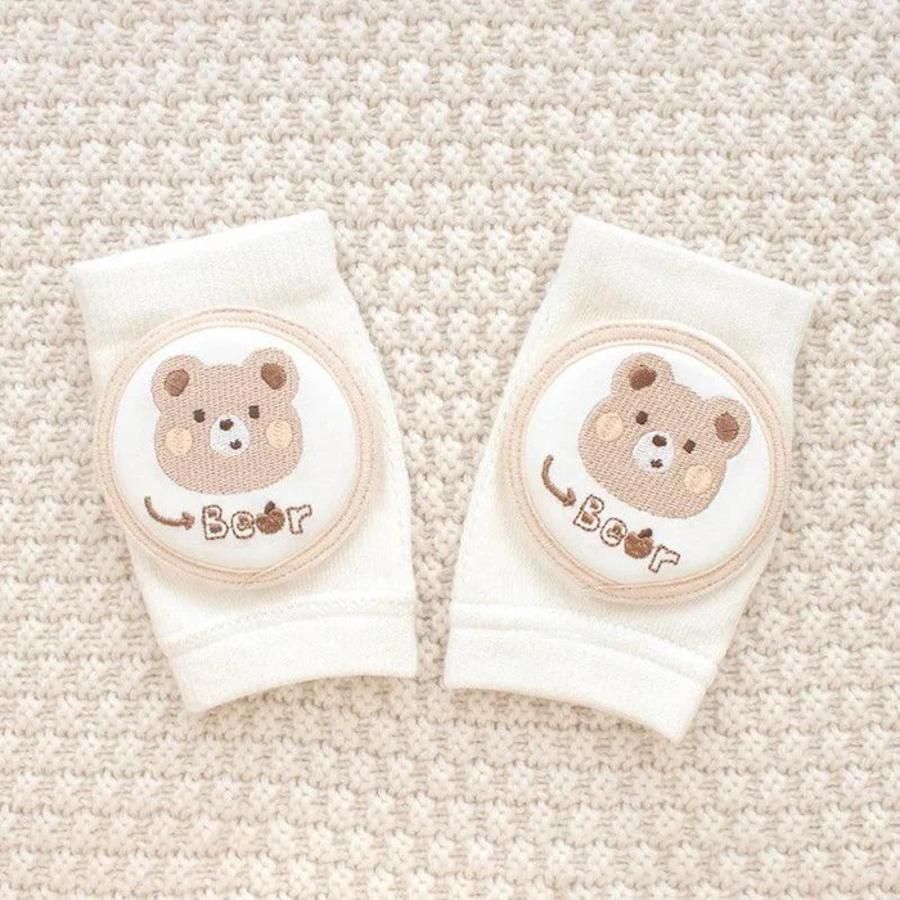 Pikkaboo - Soft Crawl Baby Knee Pads - Bear