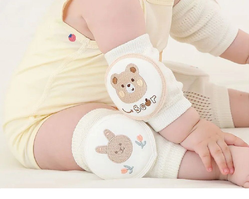 Pikkaboo - Soft Crawl Baby Knee Pads - Bear