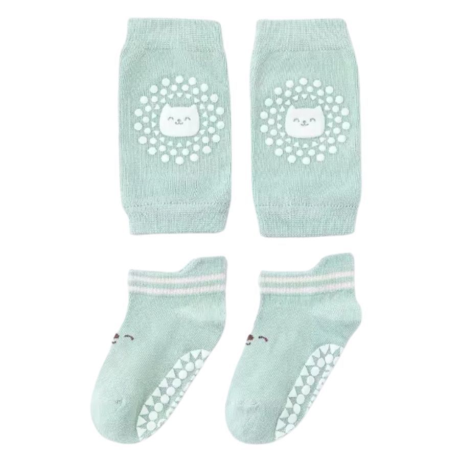 Pikkaboo - Soft Crawl Baby Safety Set - Mint - 5 Pcs