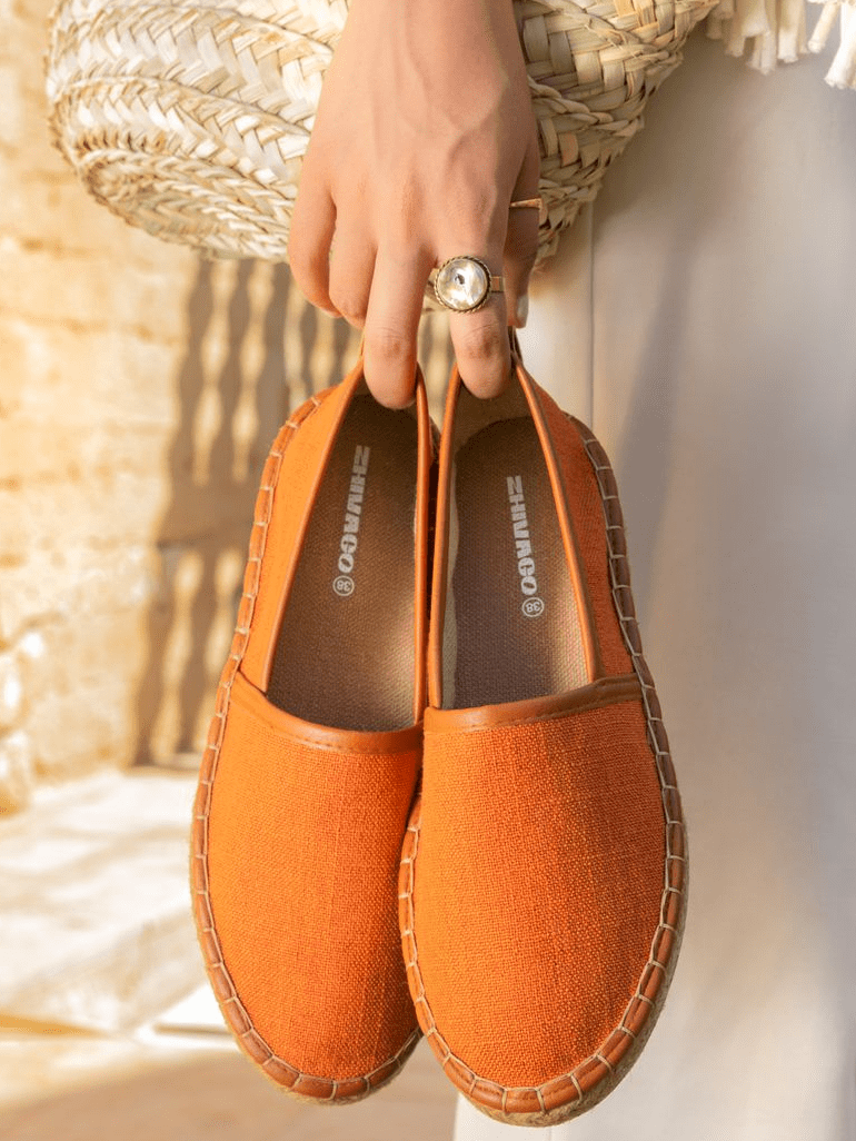 Pikkaboo - Dia Handmade Soft Feet Zhivago Shoes - Orange