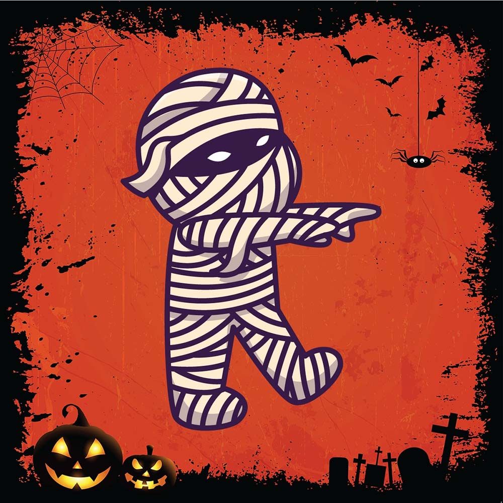 Twinkle Hands - Cute Mummy Halloween T-Shirt - Orange