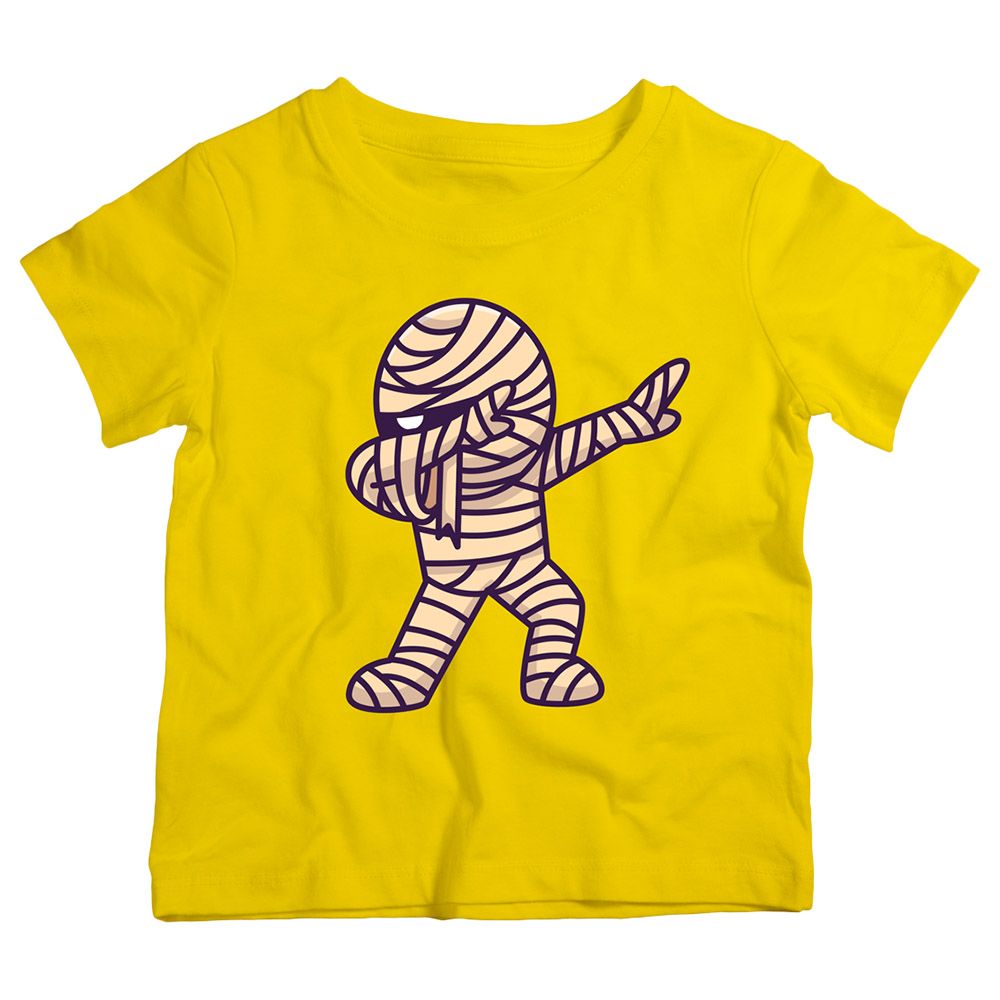 Twinkle Hands - Dabbing Mummy Halloween T-Shirt - Yellow