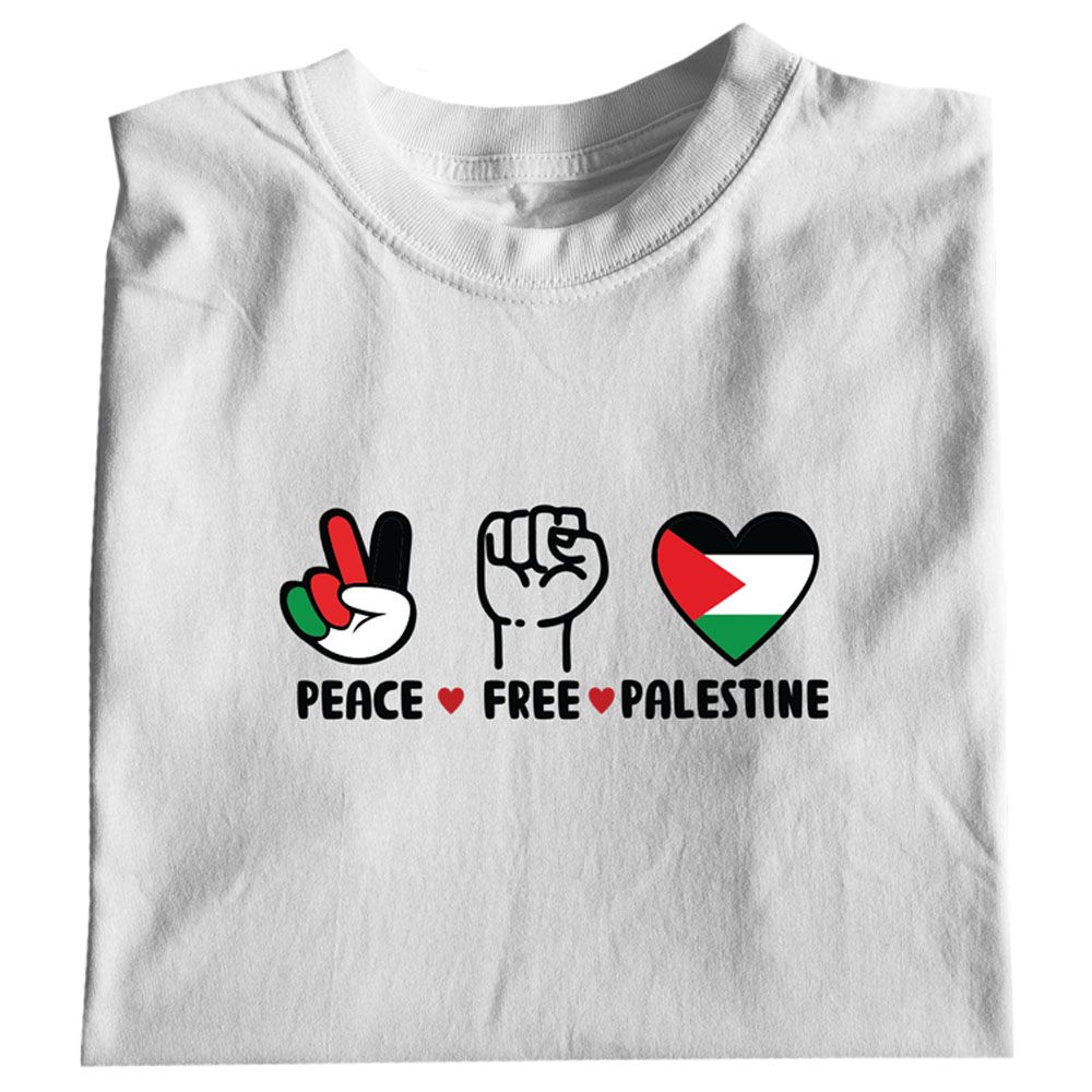 توينكل هاندز - تي شيرت فلسطين للأطفال - Peace Free Palestine