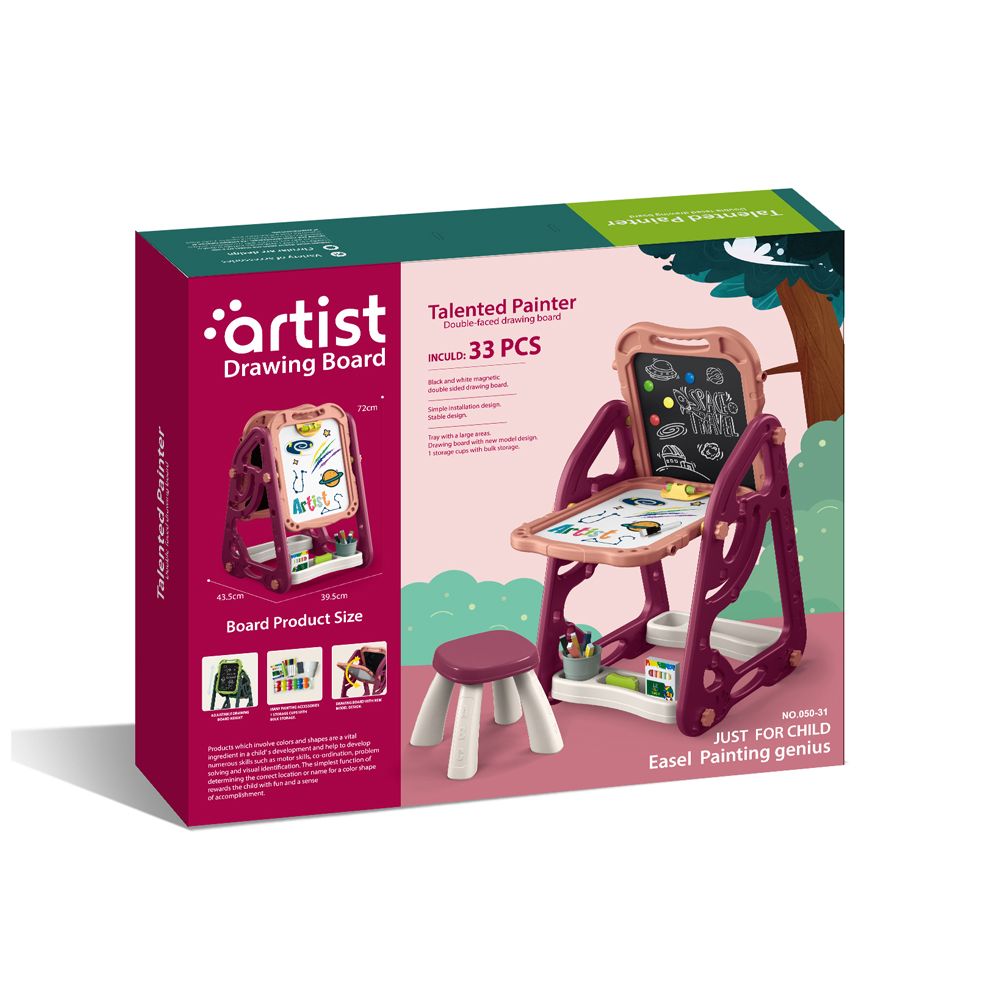 Stem - Talented Painter Double-Sided Drawing Board Set - 33 Pcs