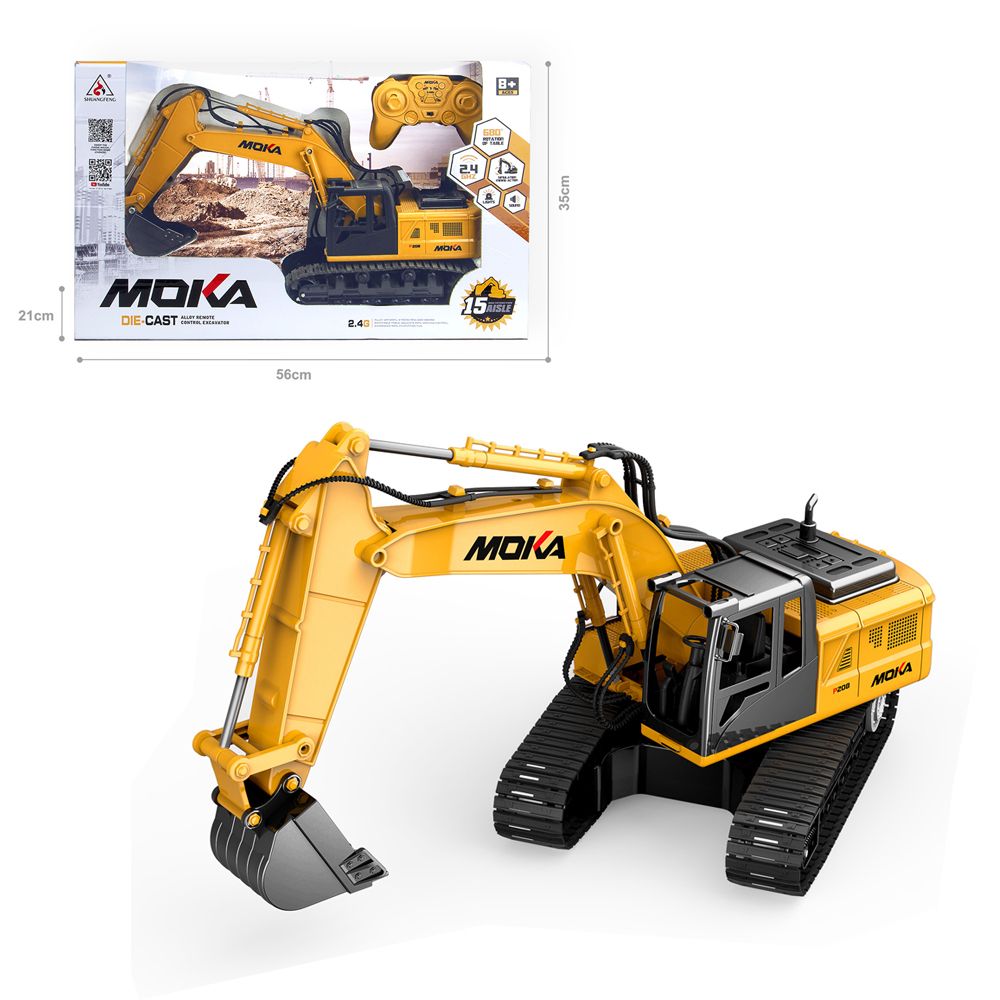 Stem - Remote Control Die-Cast Excavator With Lights And Sound