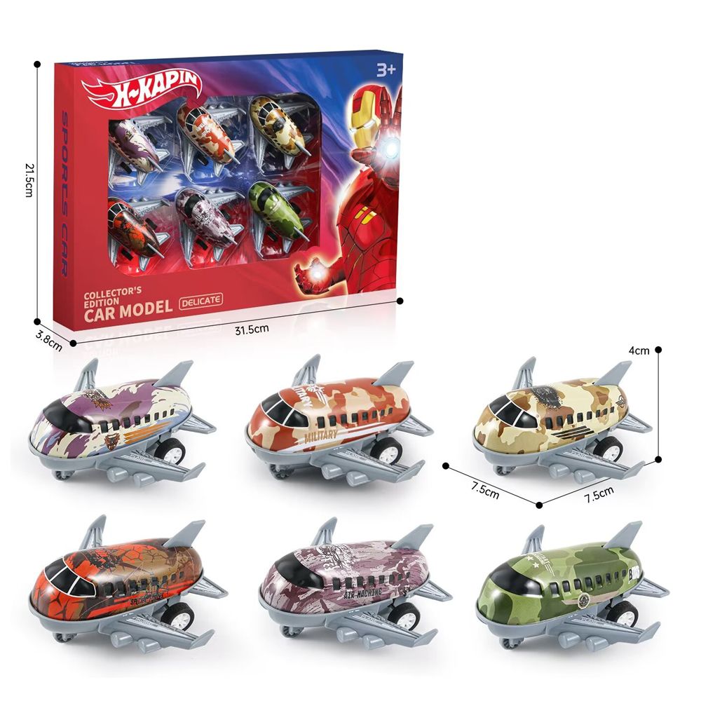 Stem - Collector's Edition Die-Cast Pull Back Plane Set - 6 Pcs