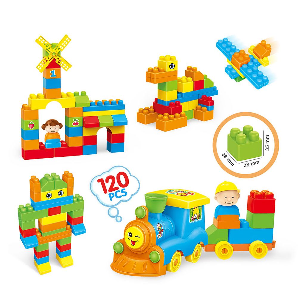 Stem - Choo-Choo Train Blocks 120 Pcs