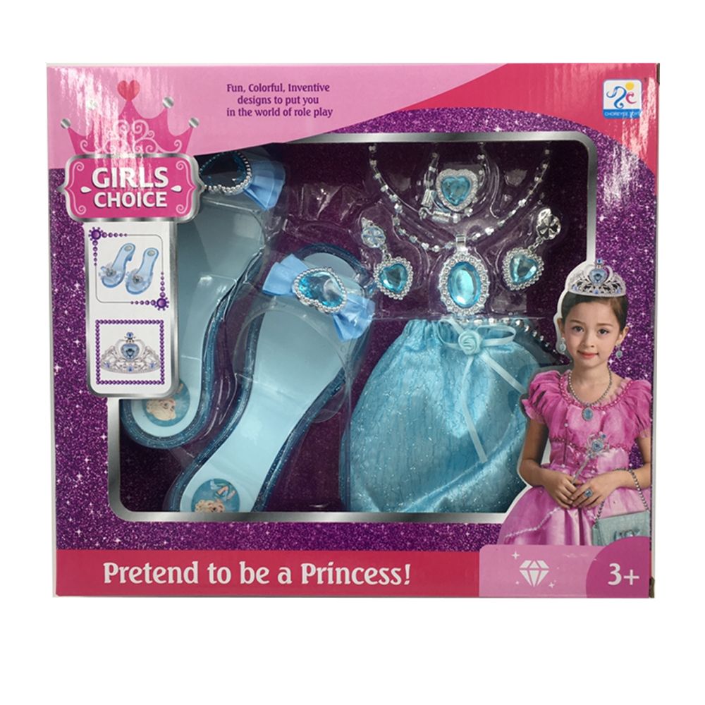 Stem - Pretend To Be A Princess Shoe Set - Blue