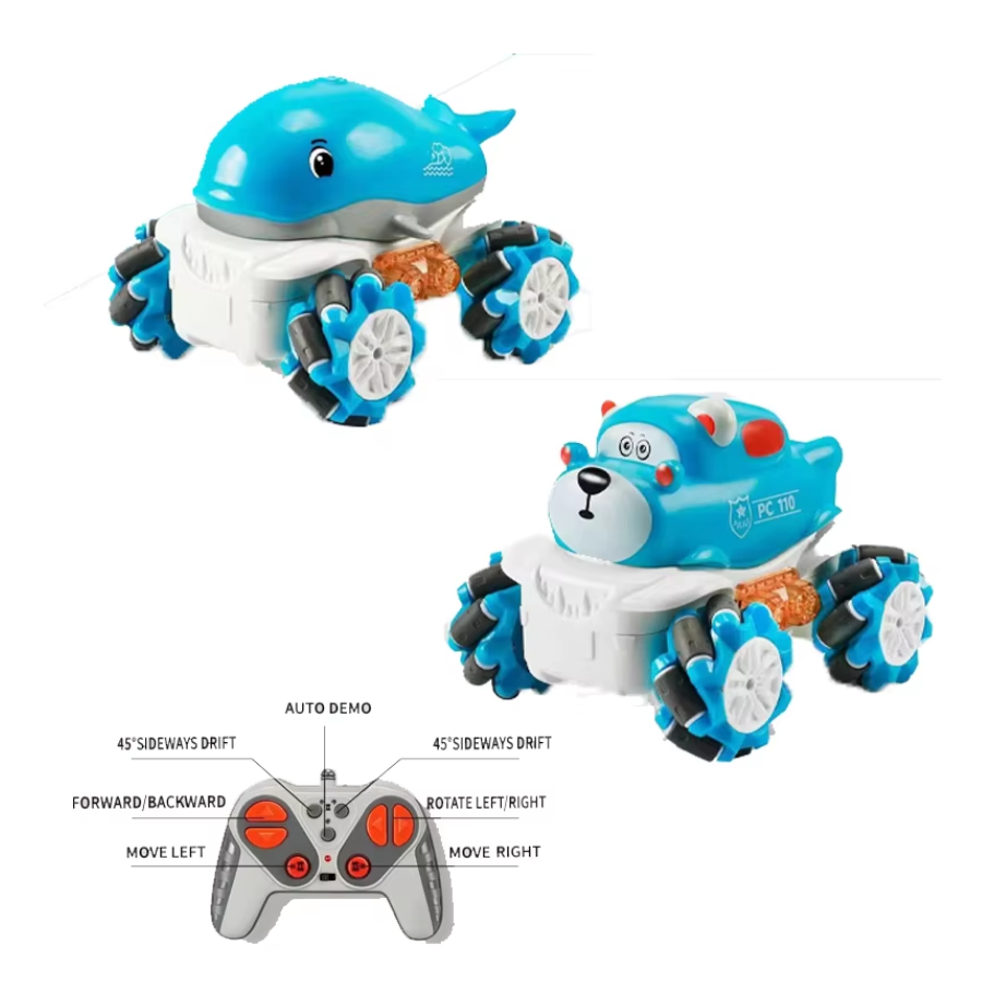 Stem - 1:36 Light Vinyl Stunt Car 1Pc - Blue - Style May Vary